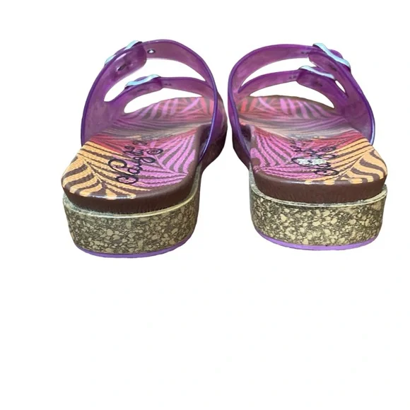 Naughty Monkey Pink Purple Jelly Sandals Flip Flops Slides Shoes size 8.5 - Picture 5 of 9